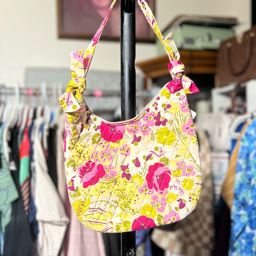 Vera Bradley Floral Quilted Olivia Bag in Make Me Blush